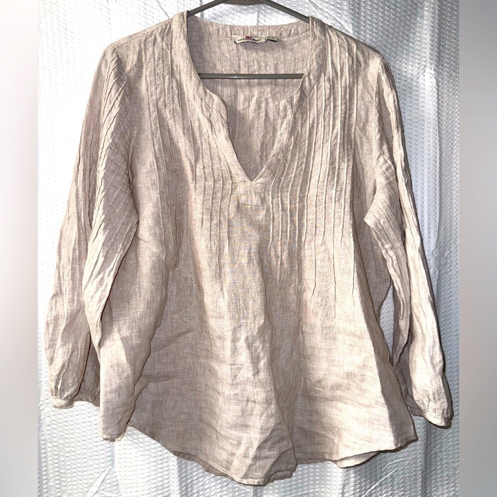 Vineyard Vines Women Top 100% Linen Size S